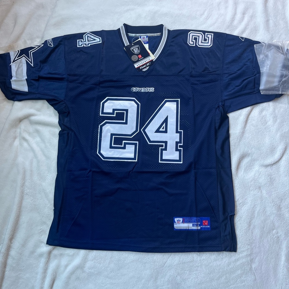 Reebok Navy and White Men's Jersey